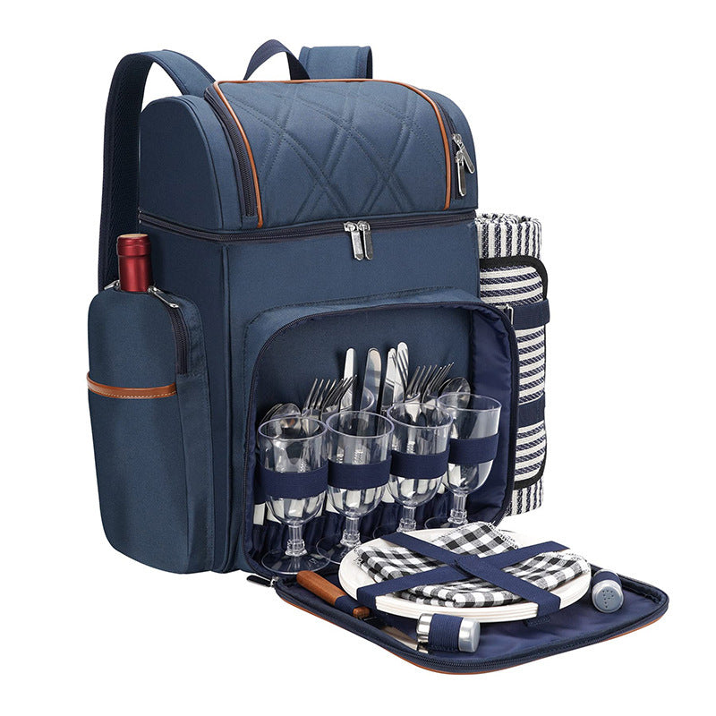 Picknickrugzak met complete serviesset
