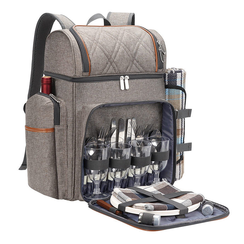 Picknickrugzak met complete serviesset