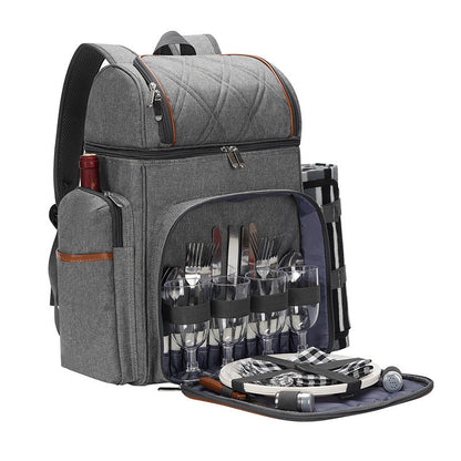 Picknickrugzak met complete serviesset