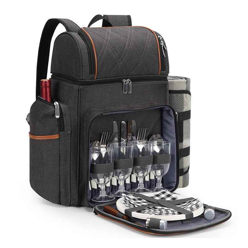 Picknickrugzak met complete serviesset