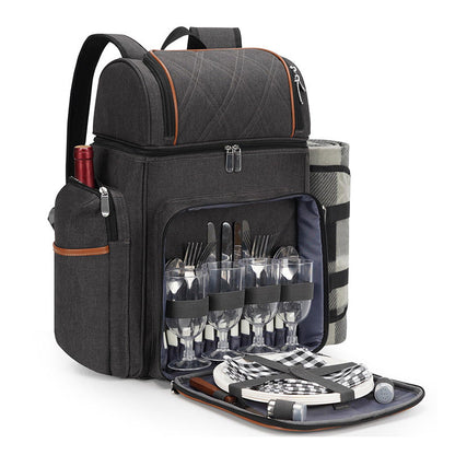 Picknickrugzak met complete serviesset