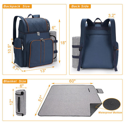 Picknickrugzak met complete serviesset