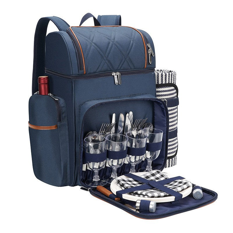 Picknickrugzak met complete serviesset