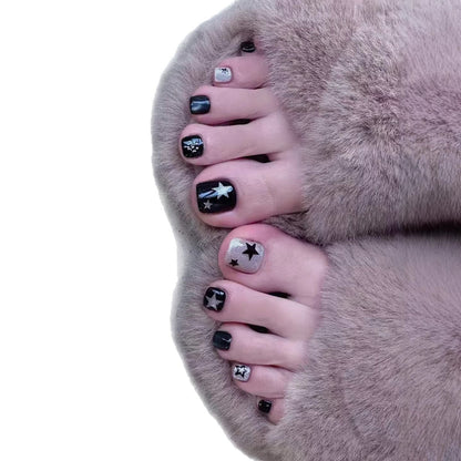 Plak-teennagels met sterrenversiering