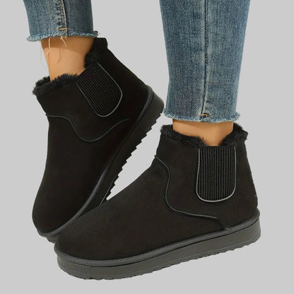 Pluche gevoerde instap-snowboots met plateauzool voor dames