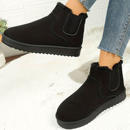 Pluche gevoerde instap-snowboots met plateauzool voor dames