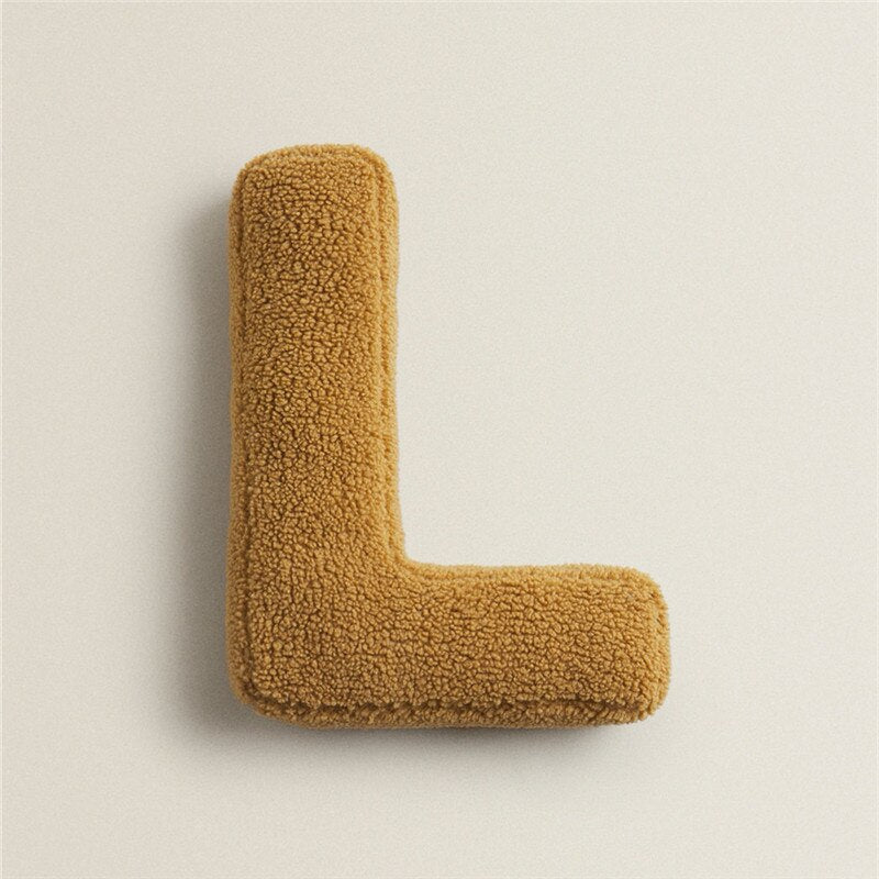 Pluche letterkussen - Zacht letterkussen voor slaapkamer en kinderkamer