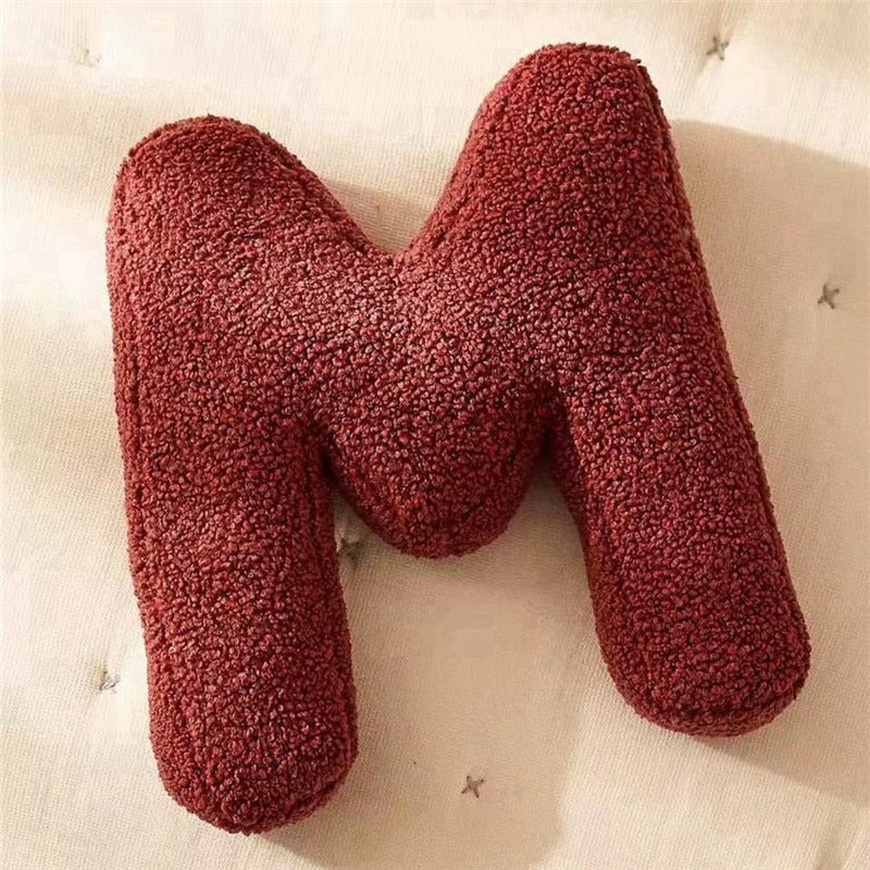 Pluche letterkussen - Zacht letterkussen voor slaapkamer en kinderkamer