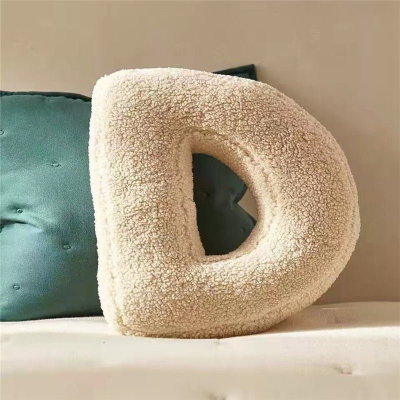 Pluche letterkussen - Zacht letterkussen voor slaapkamer en kinderkamer