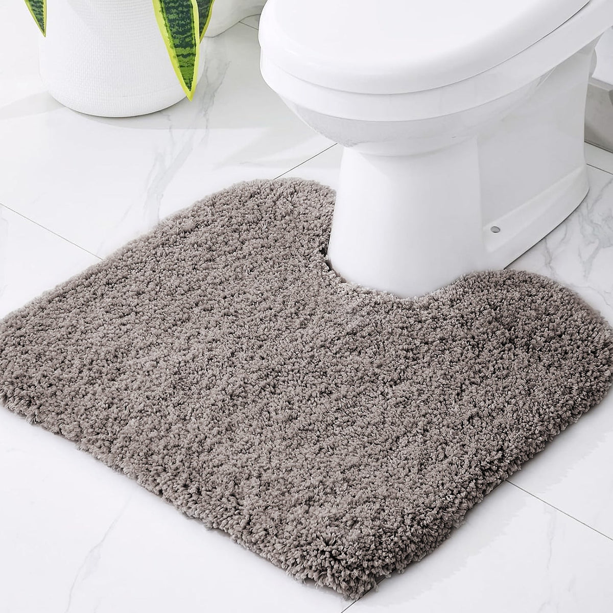Pluche toiletmat voor de badkamer