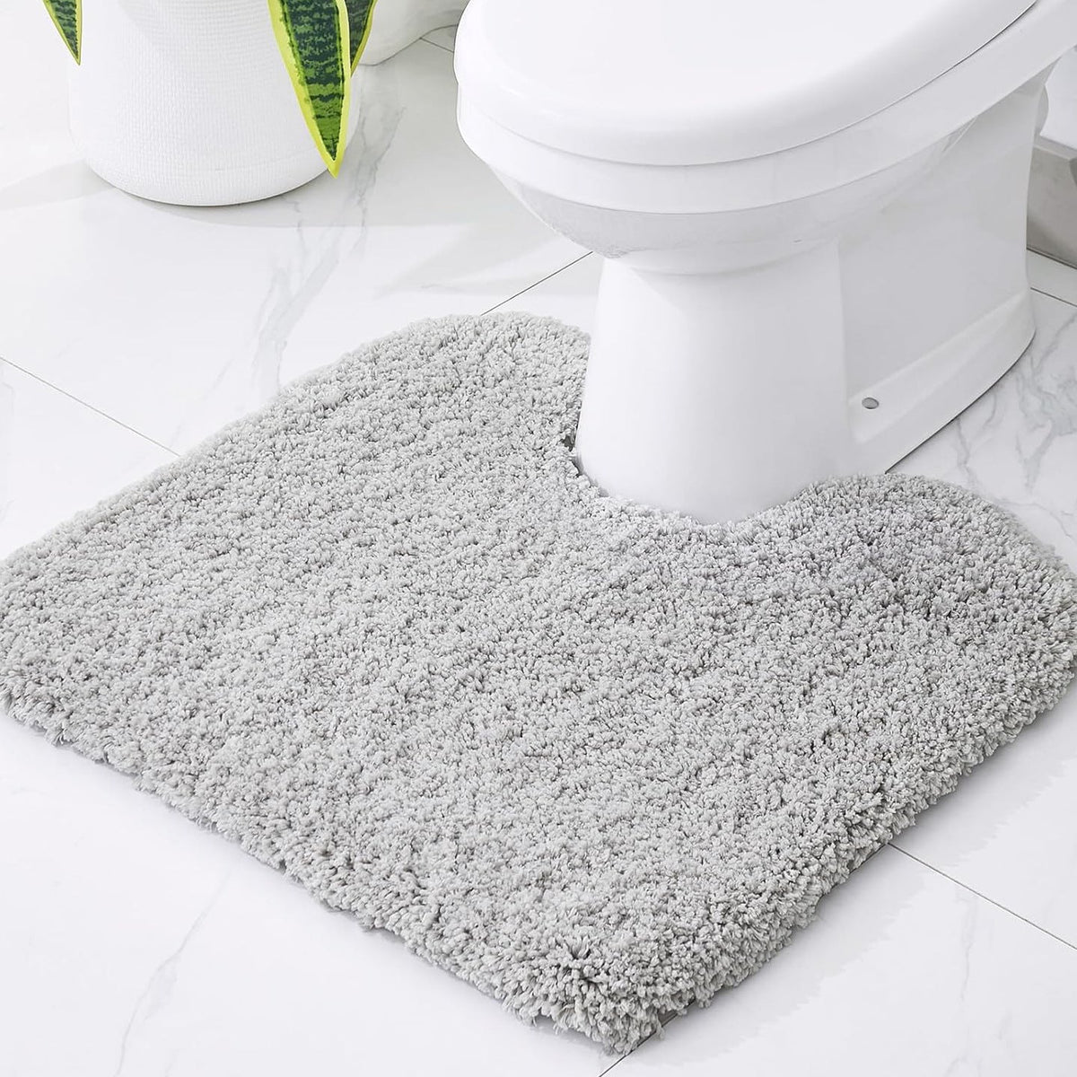Pluche toiletmat voor de badkamer