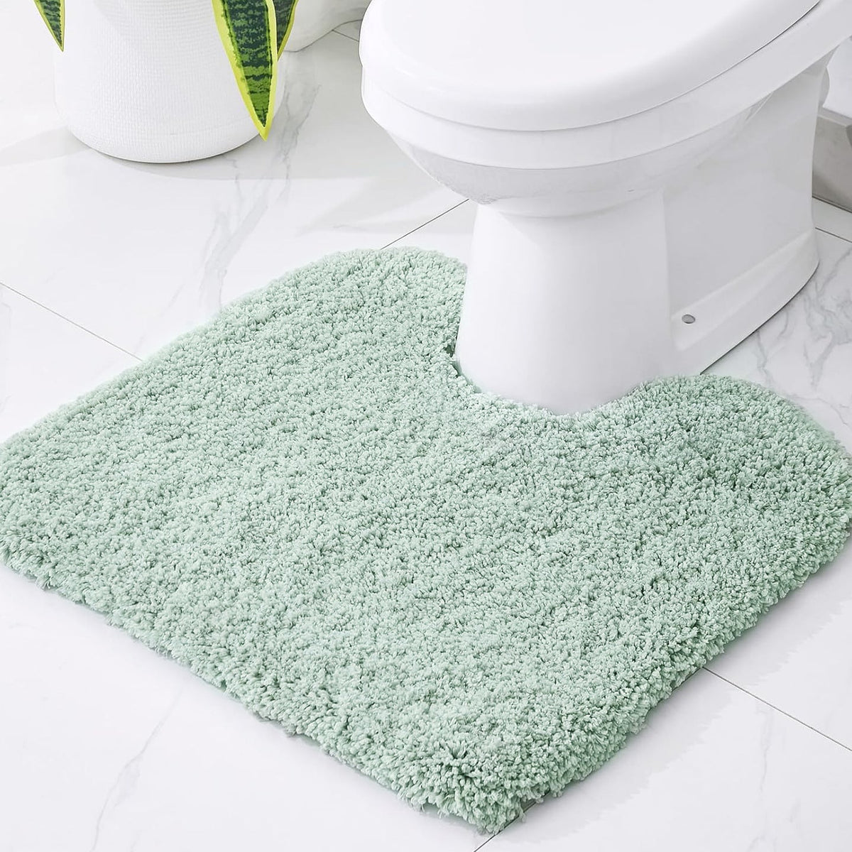 Pluche toiletmat voor de badkamer