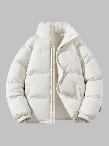 Pufferjas voor heren met fleece en ritssluiting
