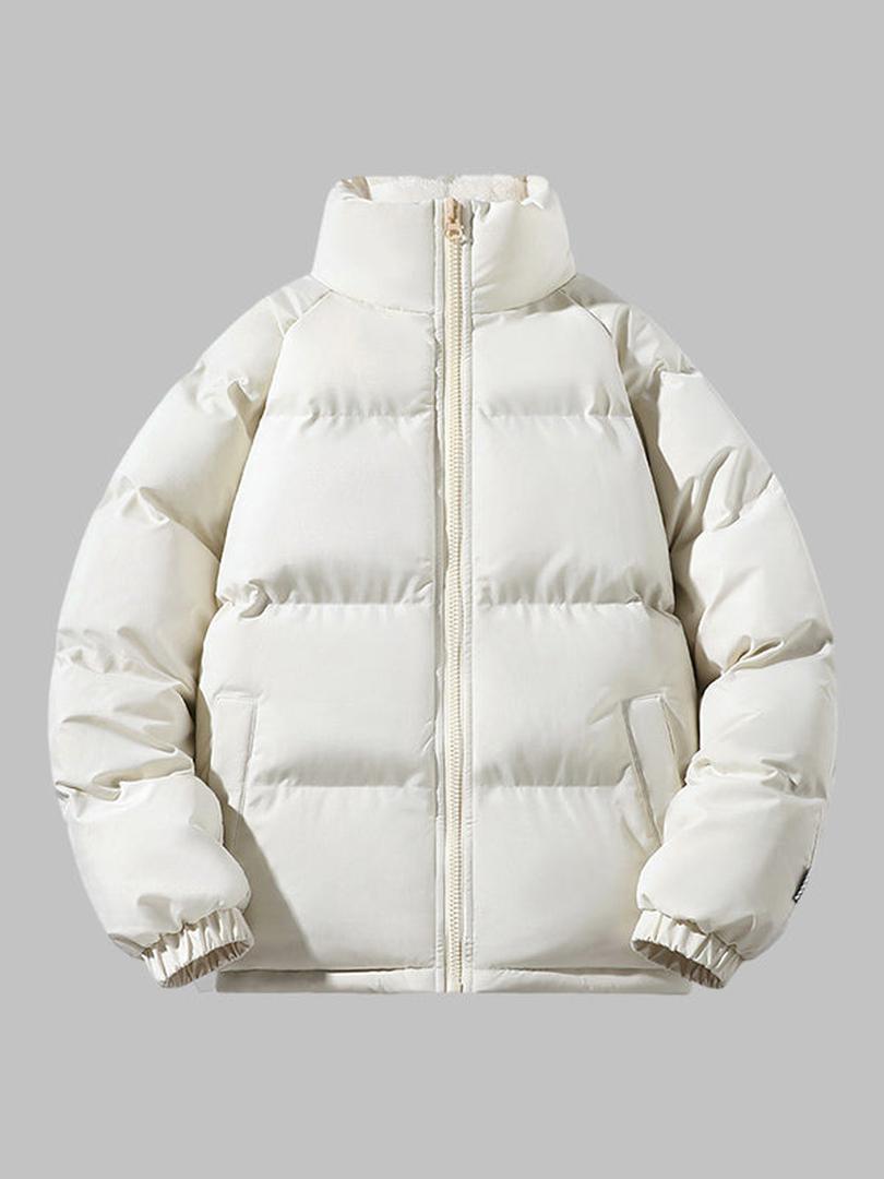 Pufferjas voor heren met fleece en ritssluiting