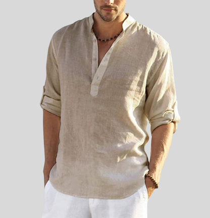 Image of Raymond | Heren Henley Shirt met Lange Mouwen