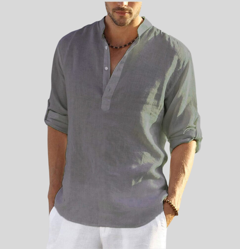 Image of Raymond | Heren Henley Shirt met Lange Mouwen