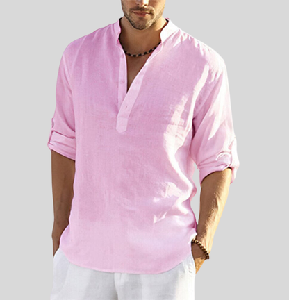 Image of Raymond | Heren Henley Shirt met Lange Mouwen