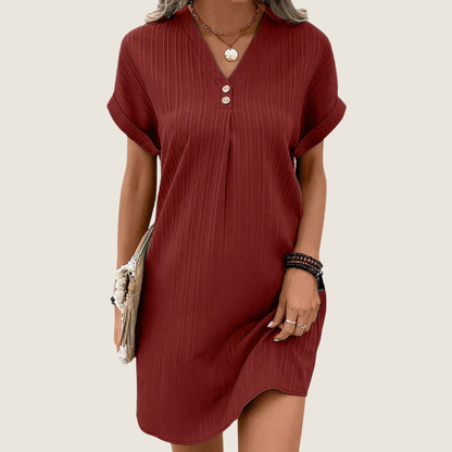 Image of Rebecca | Dames V-hals Mini Jurk