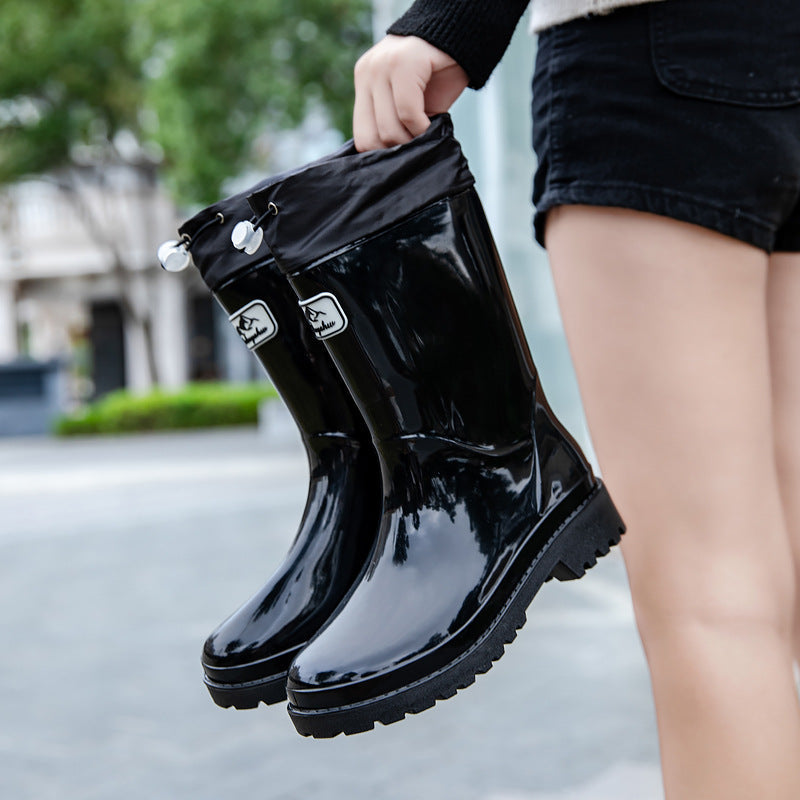 Regenlaarzen voor dames met verstelbaar aantrekkoord