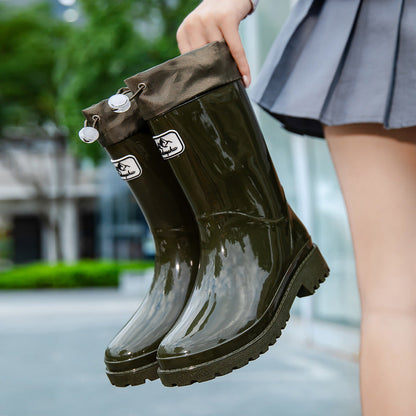 Regenlaarzen voor dames met verstelbaar aantrekkoord