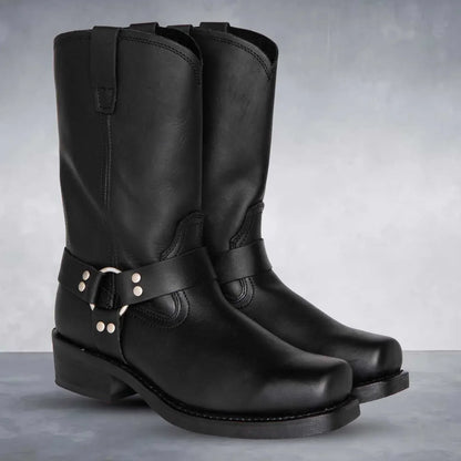 Retro leren cowboylaarzen