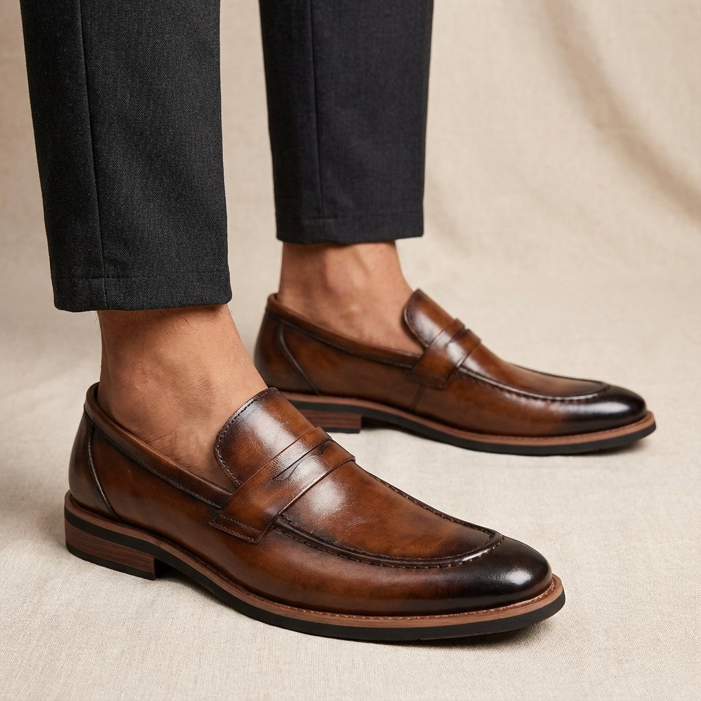 Image of Robbert | Heren Instap Leren Loafers