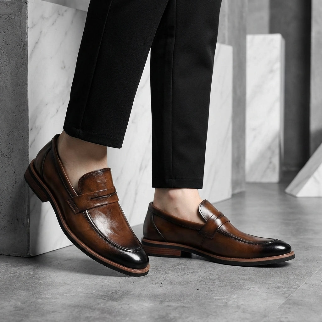 Image of Robbert | Heren Instap Leren Loafers