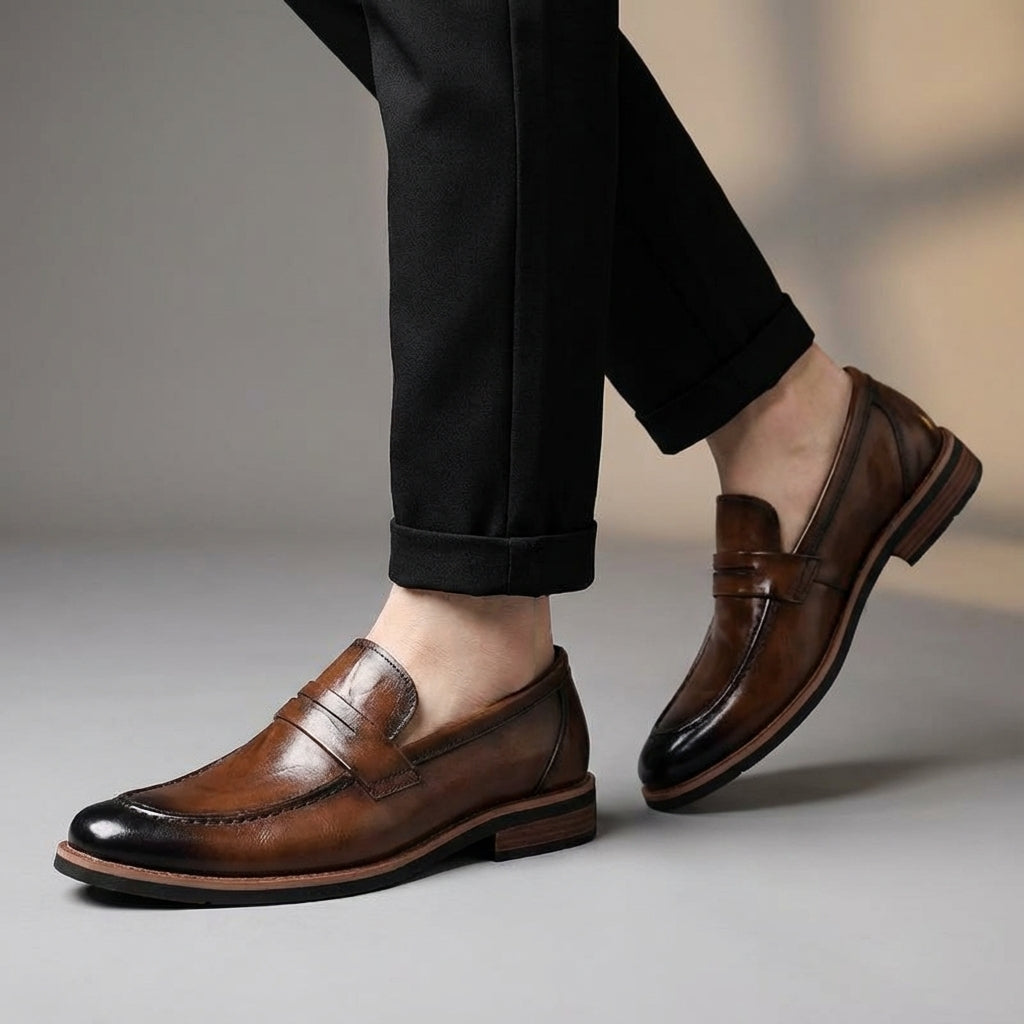 Image of Robbert | Heren Instap Leren Loafers