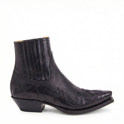 Robuuste leren western enkellaarsjes voor dames