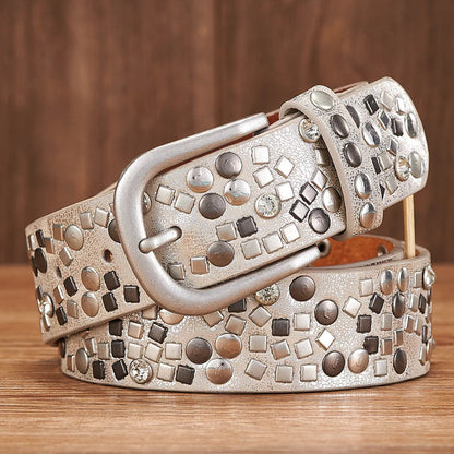 Rock-riem met studs