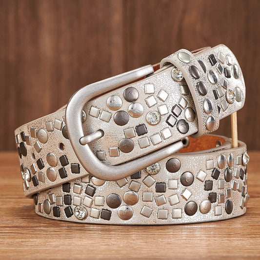 Rock-riem met studs