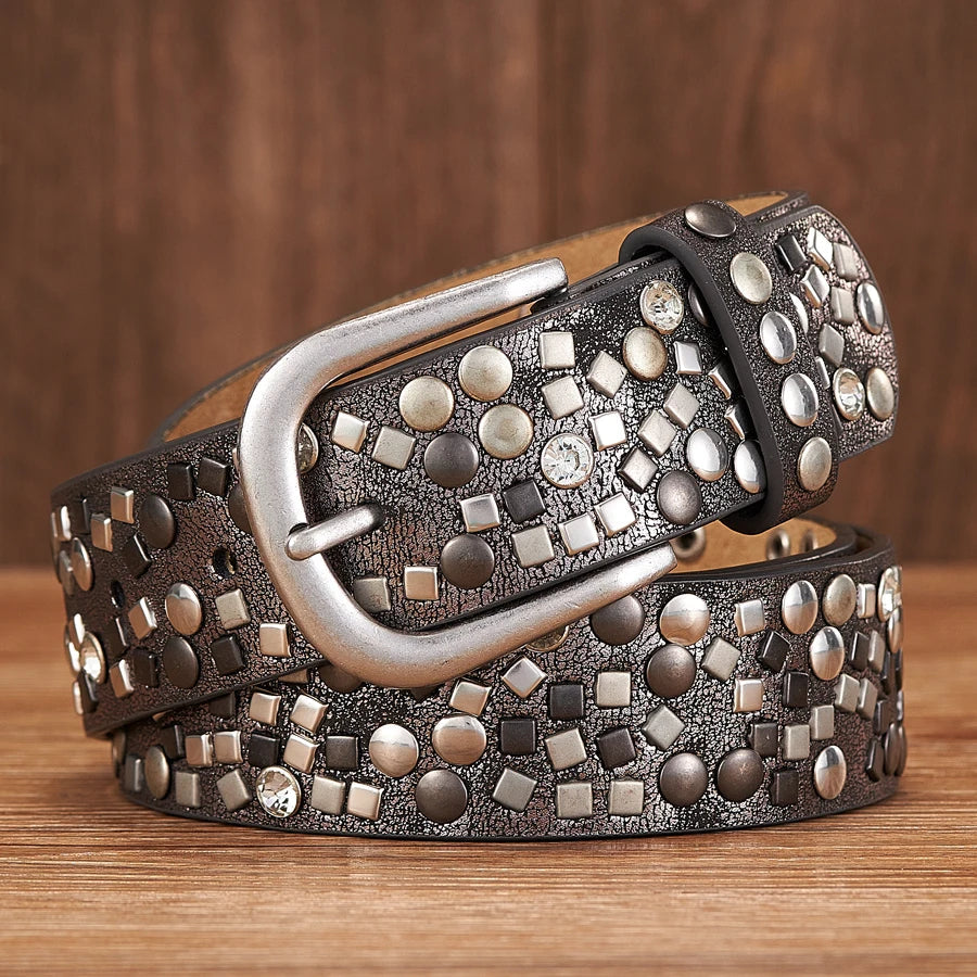 Rock-riem met studs