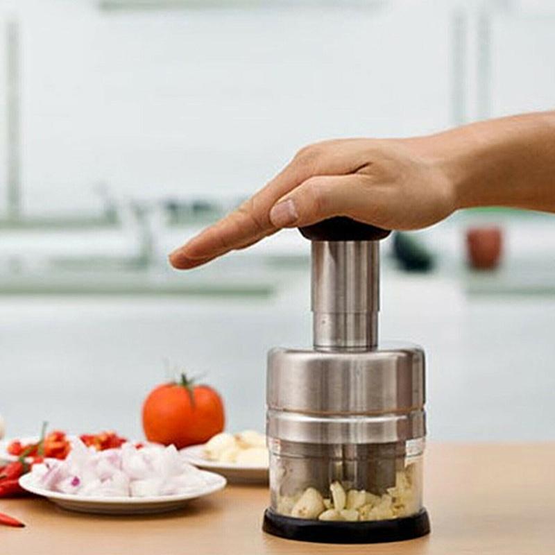 Roestvrijstalen knoflookhakker voor efficiënt koken