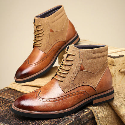 Image of Roger | Heren Veterschoenen Wingtip Enkellaarsjes