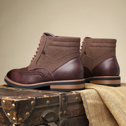 Image of Roger | Heren Veterschoenen Wingtip Enkellaarsjes