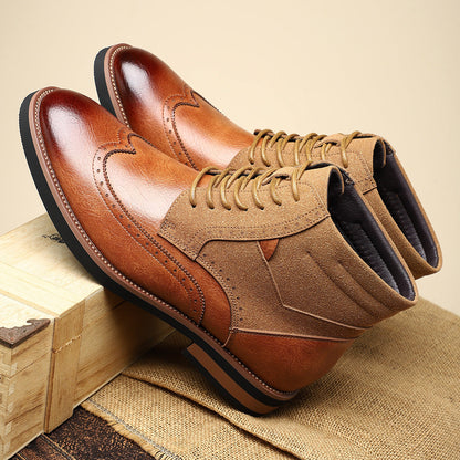 Image of Roger | Heren Veterschoenen Wingtip Enkellaarsjes