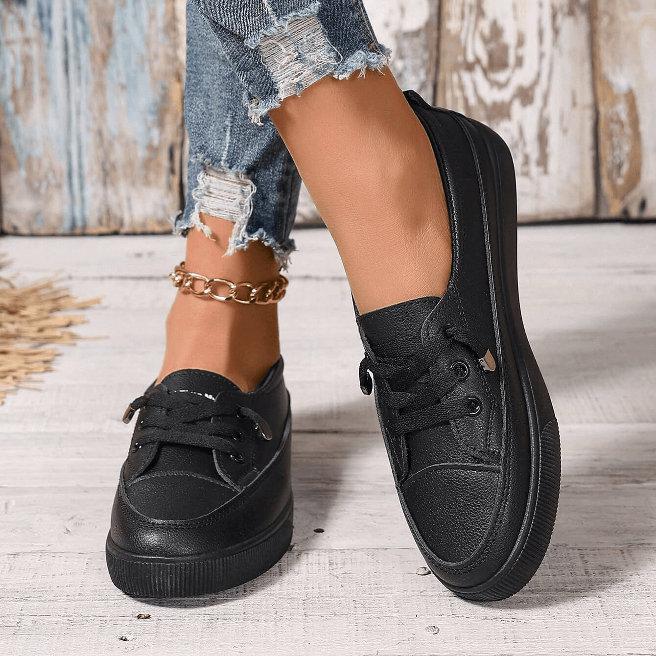 Image of Roos | Dames Veterschoenen Platform Sneakers