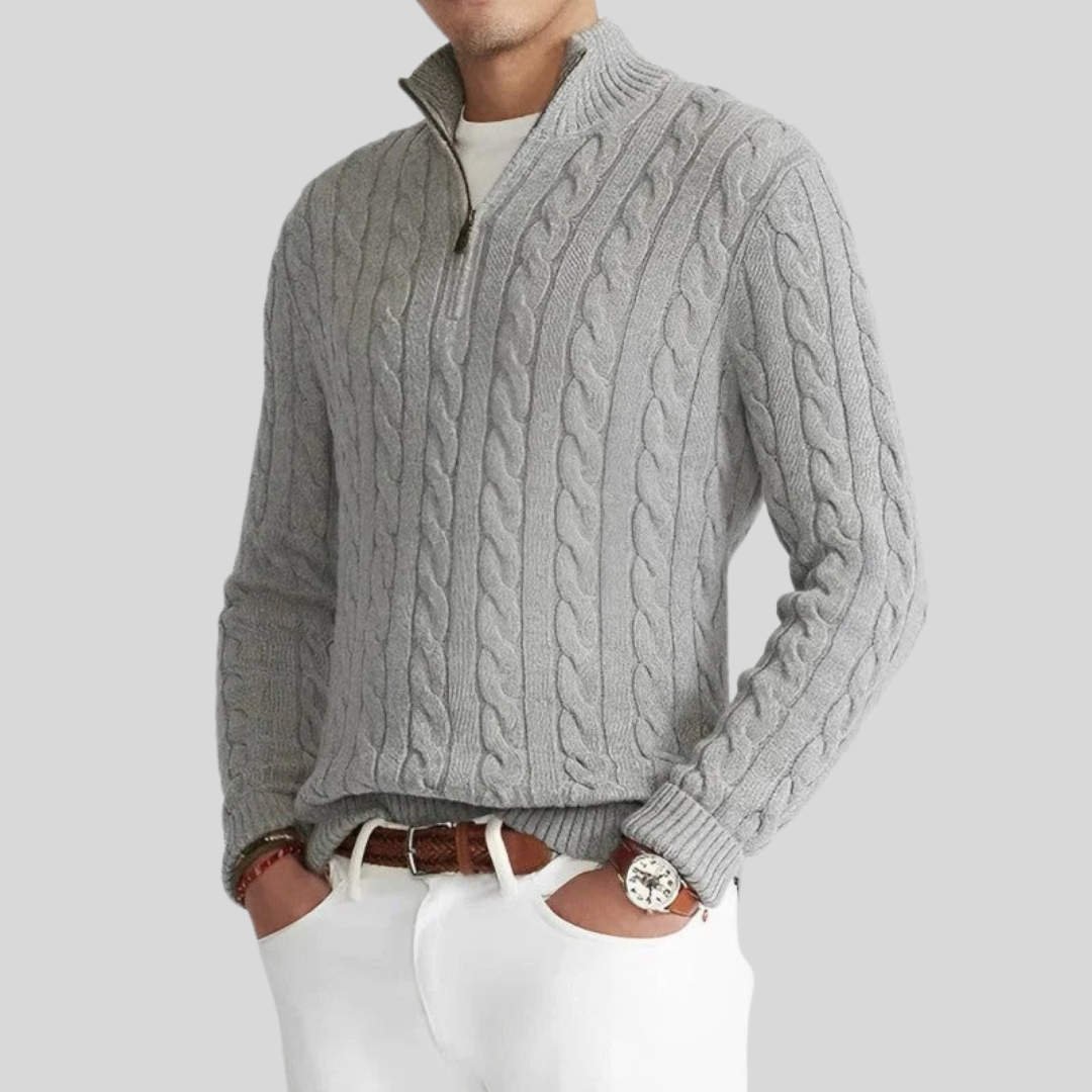 Rudolf | Heren Quarter-Zip Kabeltrui