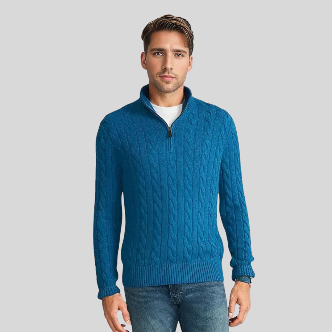 Rudolf | Heren Quarter-Zip Kabeltrui