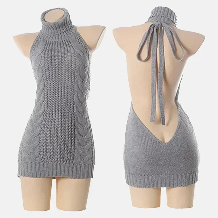 Rugloze off-shoulder Virgin Killer-trui