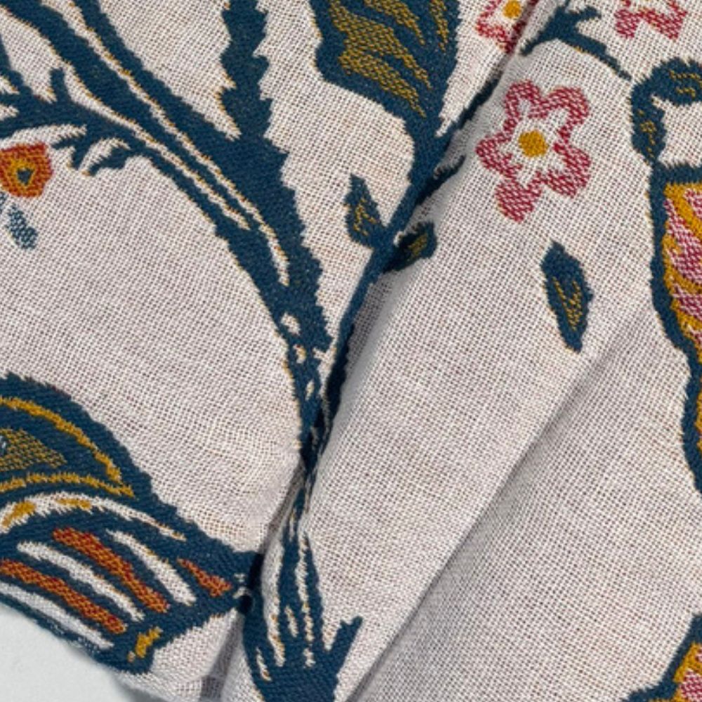 Rustieke sierkussenhoezen met artistiek bloemmotief - Set van 2 stuks
