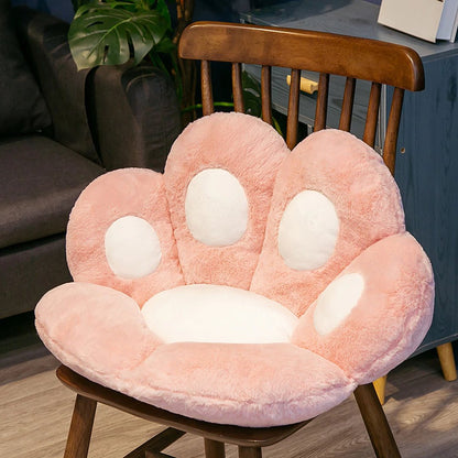 Schattig kawaii zitkussen in pootvorm in pastelkleuren