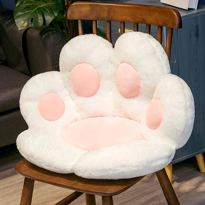 Schattig kawaii zitkussen in pootvorm in pastelkleuren