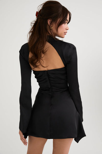 Image of Sharon | Dames Cutout Mini-jurk met Lange Mouwen