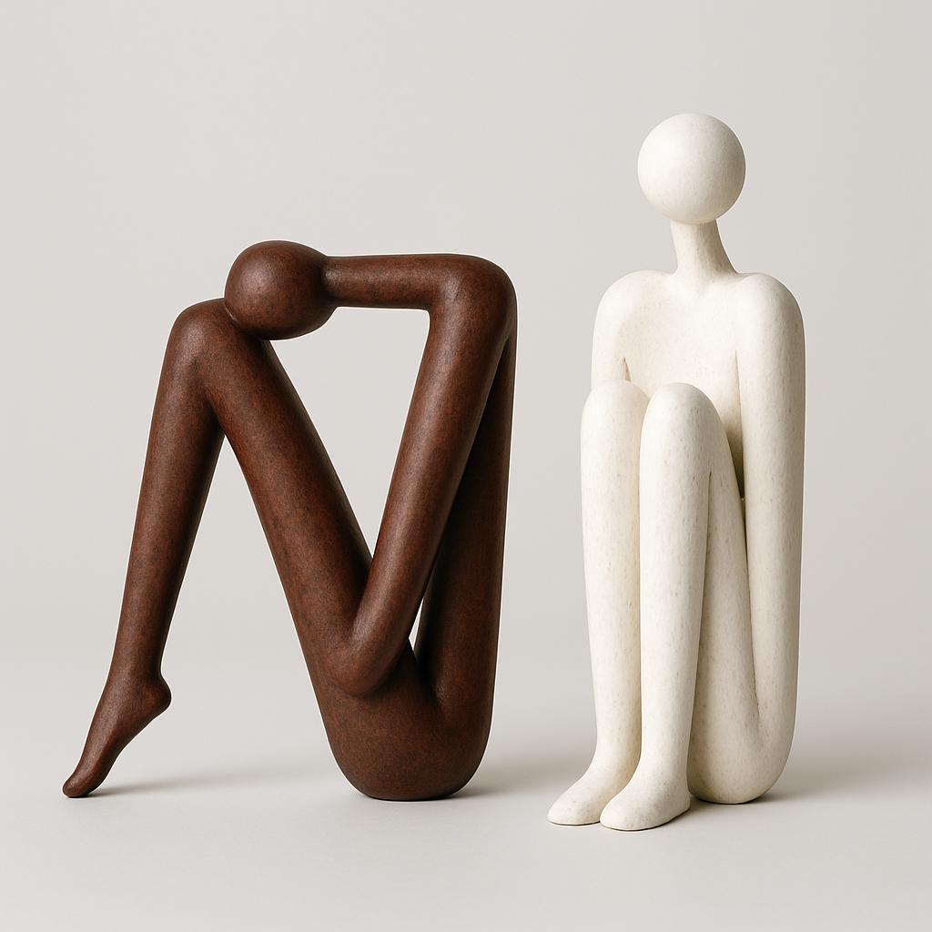 Sculpturale Boekensteunen - Moderne Plankdecoratie