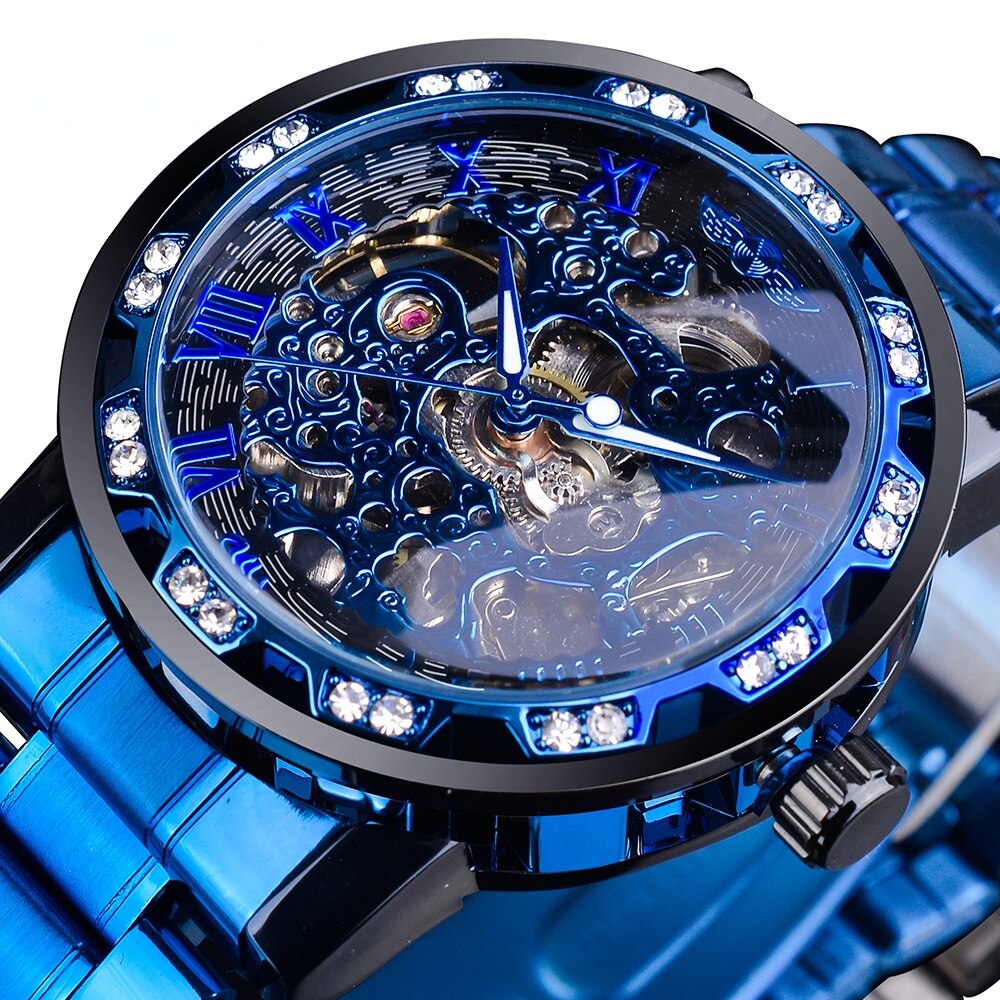 Skelet-horloge voor heren van roestvrij staal – tijdloze luxe en elegantie