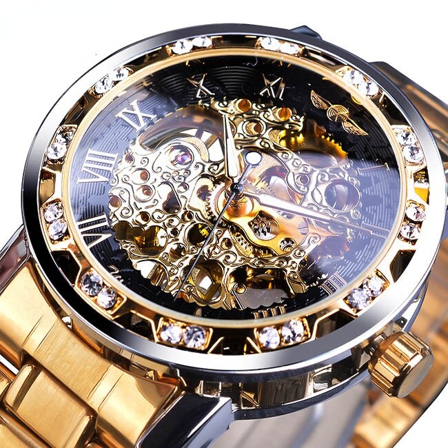 Skelet-horloge voor heren van roestvrij staal – tijdloze luxe en elegantie