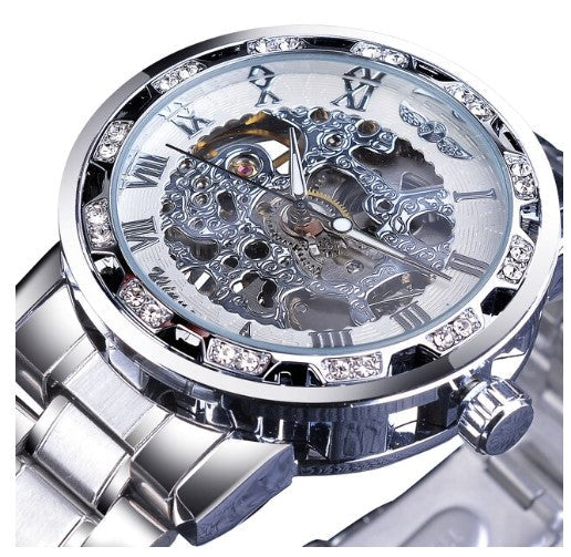 Skelet-horloge voor heren van roestvrij staal – tijdloze luxe en elegantie