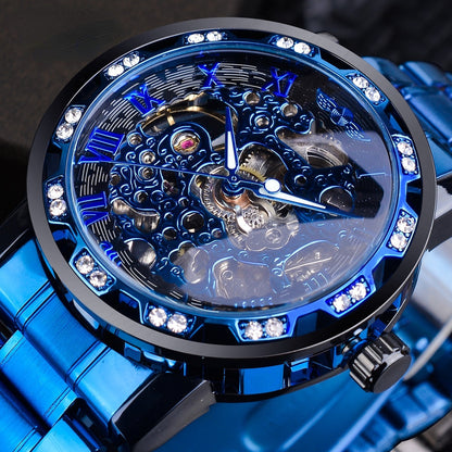 Skelet-horloge voor heren van roestvrij staal – tijdloze luxe en elegantie