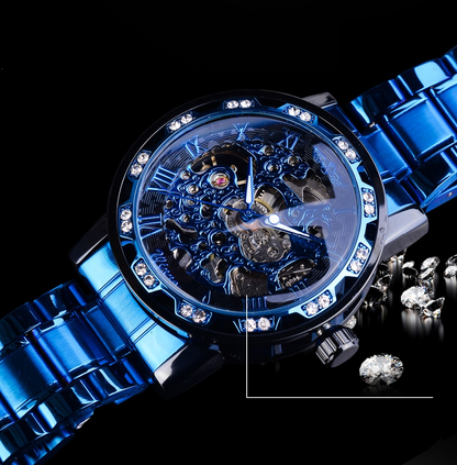 Skelet-horloge voor heren van roestvrij staal – tijdloze luxe en elegantie